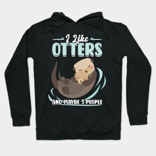 I Like Otters And Maybe 3 People Hoodie